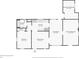 Detailed floor plan showing the layout of the one-story home, including the placement of rooms at 1301 North Ave, Tavares, FL 32778