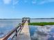 Picturesque view of the private wooden pier, perfect for enjoying the serene waterfront at 1341 W Lakeshore Dr, Clermont, FL 34711