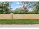 Exterior view of backyard featuring lush green landscaping and a tall decorative fence at 14430 Desert Haven St # 4302, Windermere, FL 34786
