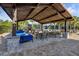 Inviting outdoor lounge with ample seating, a cozy fireplace, and lush surroundings for relaxing and entertaining at 14513 Winter Stay Dr, Winter Garden, FL 34787