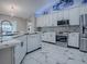 Modern kitchen equipped with stainless steel appliances and stylish backsplash at 17563 Se 122Nd Ter, Summerfield, FL 34491