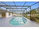 Beautiful screened-in pool area perfect for relaxation and entertainment in a private backyard setting at 2304 Clementine Trl, Clermont, FL 34714