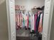 Walk-in closet with ample hanging space and room for storage containers at 254 Locust Pass Dr, Ocala, FL 34472