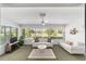 Inviting sun room with plush seating and view of the backyard at 3393 Talley Ridge Dr, The Villages, FL 32162