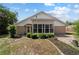 Backyard view of the home's screened-in porch and patio at 6259 Se 120Th Pl, Belleview, FL 34420