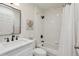Well-lit bathroom featuring a shower and tub combination at 802 San Salvador Dr, The Villages, FL 32159
