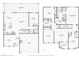 Detailed first and second floor plan showing layout with dimensions of kitchen, bedrooms, living spaces, and garage at 1155 Dora Parc Ln, Mount Dora, FL 32757