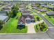 Aerial view of a home nestled in a well-maintained neighborhood with green lawns at 12118 Se 175Th Loop, Summerfield, FL 34491
