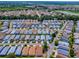 Expansive aerial view of a charming community with well-maintained homes and lush green spaces at 1722 Moreno Pl, The Villages, FL 32159