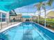 Sparkling pool with screened enclosure, creating a private and relaxing outdoor oasis at 310 Ballyshannon Dr, Davenport, FL 33897