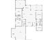 Home plan view displaying interior spaces including bedrooms, living area, kitchen, and garage with golf cart storage at 3677 Arlington Ridge Blvd, Leesburg, FL 34748