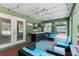Outdoor patio offering cozy seating, ceiling fan, and entertainment options for relaxation and socializing at 39812 French Rd, Lady Lake, FL 32159