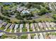An aerial view of a neighborhood with a community pool, tennis courts, and clubhouse at 5324 Treasure View Way, Leesburg, FL 34748