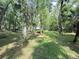 Serene backyard view with mature trees providing ample shade and a sense of privacy at 606 Hamilton Dr, Orlando, FL 32833