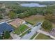 An aerial view outlines property boundaries of the house at 847 Cumberland Cir, Minneola, FL 34715