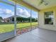 Screened-in lanai provides a relaxing view of the yard and exterior landscaping at 8601 Se 133Rd St, Summerfield, FL 34491