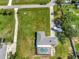 Aerial perspective of property features pool, landscaping and expansive yard space at 3380 Blossom St, Kissimmee, FL 34746