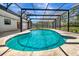 Relaxing screened-in pool area with access to the lush, green backyard at 3380 Blossom St, Kissimmee, FL 34746