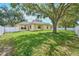 This large backyard has a full green lawn and a partial view of the home at 3732 Fallscrest Cir, Clermont, FL 34711