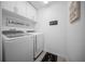Functional laundry area with modern appliances and stylish decor, designed for efficiency at 4451 Elijah Loop, The Villages, FL 32163