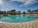 Expansive community pool offers a rock grotto, ample seating, and clear blue water at 4976 Sandpiper Dr, Oxford, FL 34484