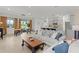 Spacious living space featuring an open floor plan with a modern kitchen, dining area, and comfortable seating at 5043 Stokes Way, Wildwood, FL 34785