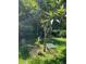 Tranquil backyard setting with lush greenery, mature trees, and cozy seating area at 66 Elmwood Trl, Deland, FL 32724
