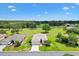 Aerial view of a charming home with a well-manicured lawn, backing onto a golf course at 8779 Se 141St Lane Rd, Summerfield, FL 34491