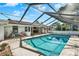 Beautiful pool with a screened enclosure, perfect for enjoying the outdoors without insects at 1007 N Shore Dr, Leesburg, FL 34748