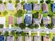 Aerial view showing a community with mature trees and private pools at 12833 Hyland Ln, Clermont, FL 34711