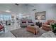 Open concept living area with stylish seating and views into the kitchen at 17009 Se 96Th Chapelwood Cir, The Villages, FL 32162