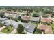 Aerial view displays homes with manicured lawns, surrounded by mature trees at 17108 Se 76Th Creekside Cir, The Villages, FL 32162