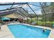 Sparkling screened-in pool with lounge chairs and lush greenery, perfect for outdoor relaxation at 1930 Country Club Rd, Eustis, FL 32726