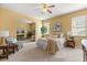 Bright main bedroom showcases carpet flooring, an ensuite bathroom, and comfortable seating with plenty of natural light at 2064 Rafton Rd, Apopka, FL 32703