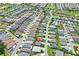 This aerial view showcases the property's location in a well-planned, expansive community at 2160 Biller Cir, The Villages, FL 32163