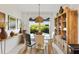 Bright dining area with stylish furnishings and a view to the well-lit garden at 2160 Biller Cir, The Villages, FL 32163