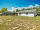 The backyard features a screened pool and a home with a lovely backyard view at 27610 Debbie Rd, Okahumpka, FL 34762