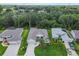 Aerial view of a well-maintained single-Gathering home with lush landscaping and a spacious backyard at 4581 Shenandoah River Trl, Leesburg, FL 34748