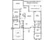 Detailed floor plan showcasing the layout of the home, including room dimensions and features at 4581 Shenandoah River Trl, Leesburg, FL 34748