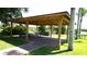 Outdoor pavilion features picnic tables and grill, perfect for gatherings at 4716 Block Island Ln, Clermont, FL 34714
