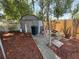 Convenient shed in the backyard that provides extra storage at 603 W Seminole Ave, Eustis, FL 32726