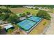 Overhead shot showcasing tennis and basketball courts for outdoor fun in a lush, green setting at 6042 Claystone Way, Mount Dora, FL 32757