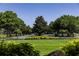 Beautifully maintained landscaping with mature trees creating a welcoming and serene atmosphere at 7873 Crosswinds Way, Mount Dora, FL 32757