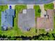 Overhead shot of property lines and manicured lawn surrounding a single story home at 10994 Se 168Th Loop, Summerfield, FL 34491