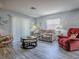Well-appointed living room with comfortable seating, a stylish coffee table, and bright natural light at 1202 Fernando Ln, The Villages, FL 32159