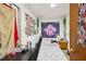Eclectic bedroom featuring creative décor and a comfortable sleeping space with a desk at 1406 Hope Ct, Tavares, FL 32778
