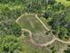 Aerial view features a cleared building site surrounded by lush trees and natural vegetation for a serene setting at 1560 Ne 17Th St, Sumterville, FL 33585
