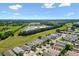 Expansive aerial view of the community showcasing the well-maintained homes and landscaping at 1615 Navidad St, The Villages, FL 32162