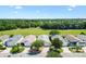 Up close aerial view of well-maintained single Gathering homes at 1615 Navidad St, The Villages, FL 32162