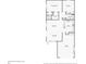 Layout of the home featuring two bedrooms, two bathrooms, a living room, kitchen, and a garage at 1728 Morelos Rd, The Villages, FL 32159